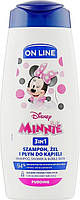 On Line kids Disney Minnie Гель-шампунь и пена для ванны 3в1 400 мл.