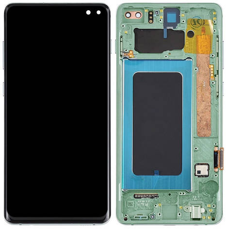 Дисплей Samsung Galaxy S10 Plus G975 с тачскрином и рамкой, оригинал 100 % Service Pack, Prism Green, фото 2