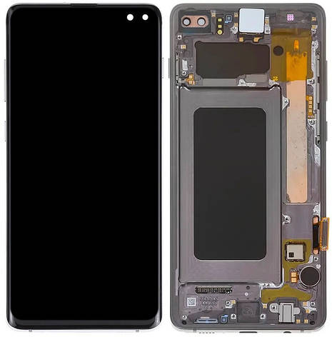 Дисплей Samsung Galaxy S10 Plus G975 с тачскрином и рамкой, оригинал 100 % Service Pack, Black, фото 2