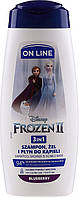 On Line kids Disney Frozen Гель-шампунь и пена для ванны 3в1 400 мл.