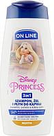 On Line kids Disney Princess Гель-шампунь и пена для ванны 3в1 400 мл.