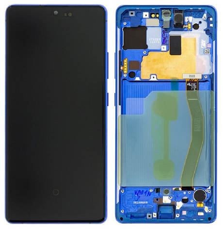 Дисплей Samsung Galaxy S10 Lite G770 с тачскрином и рамкой, оригинал 100% Service Pack, Blue, фото 2