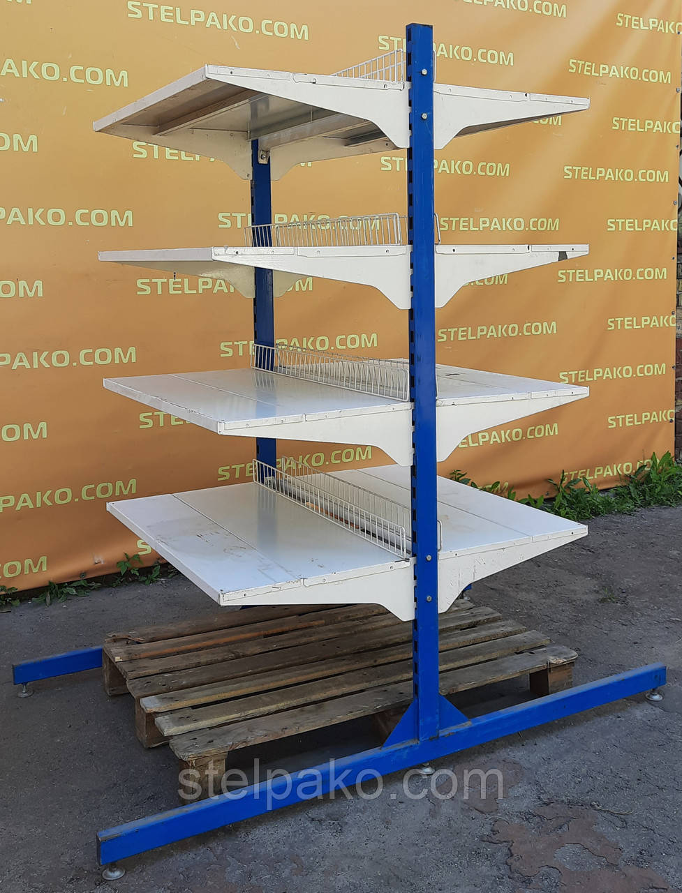 Торгові острівні (двосторонні) стелажі «Модерн» 180х95 см., на розпорках, Б/у, фото 1