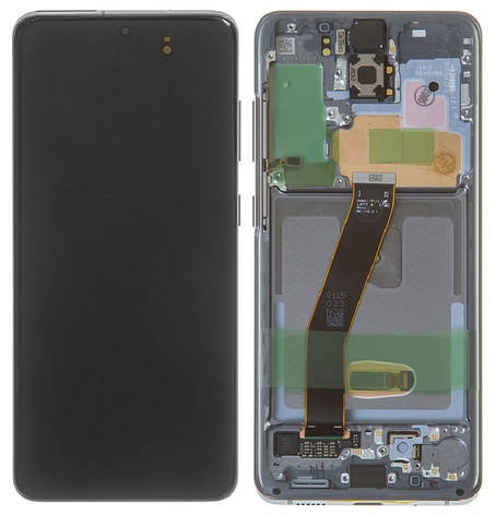 Дисплей Samsung Galaxy S20 G980, S20 5G G981 с тачскрином и рамкой, оригинал 100% Service Pack, Grey, фото 2