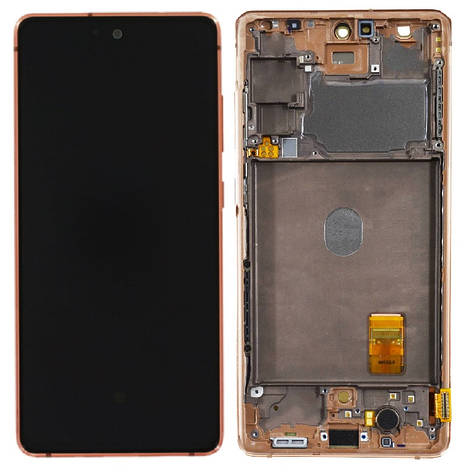 Дисплей Samsung Galaxy S20 FE G780, S20 FE G781 5G с тачскрином и рамкой, оригинал 100% Service Pack, Orange, фото 2