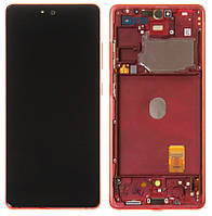 Дисплей Samsung Galaxy S20 FE G780, S20 FE G781 5G з тачскрином і рамкою, оригінал 100% Service Pack, Red