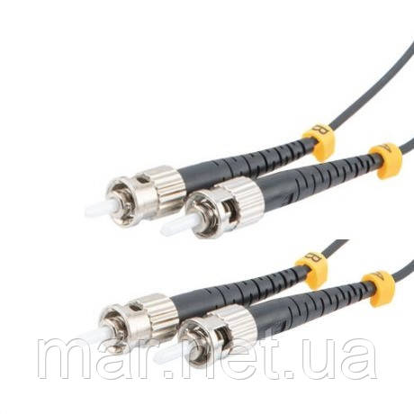 Патчкорд ST/UPC-ST/UPC MM (G50-OM3) 10м чорний Duplex