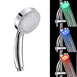 Душова лійка насадка зі світлодіодною підсвіткою Led shower, фото 5