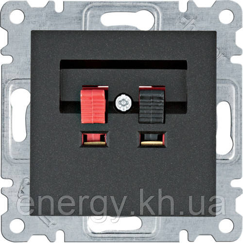 Розетка акустична Hager Lumina Чорний, фото 1