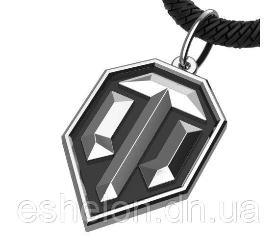 Срібна підвіска символ гри Танки, Світ Танків, World of Tanks, фото 1