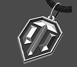 Срібна підвіска символ гри Танки, Світ Танків, World of Tanks, фото 2