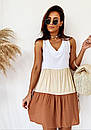 Коротка літня сукня трапеція без рукава з оборками (р. 42-48) 40py4108, фото 3