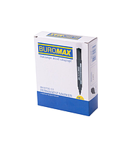 Маркер перманентный Buromax BM.8700, черный, 1 уп/12 шт (KG-4258)