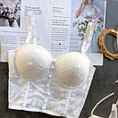 Жіночий корсетний топ бюстьє з твердими чашками та ажурною вишивкою (р. 42-44) 77ma474, фото 2