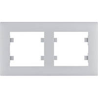 Рамка 2 пост. горизонтальна Hager Lumina Intense Срібний