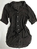 Жіноча сорочка для пляжу з поясом Z.Five SD020 чорна на 46 48 50 52 54 розмір, фото 5