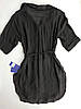 Жіноча сорочка для пляжу з поясом Z.Five SD020 чорна на 46 48 50 52 54 розмір, фото 6