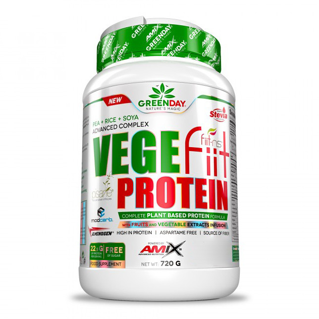 Протеїн AMIX GreenDay Vege-Fiit Protein, 720 грам - Шоколад-арахіс-карамель