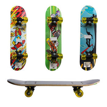 Скейт з принтом, PU колеса GSK-0021 G-Rich