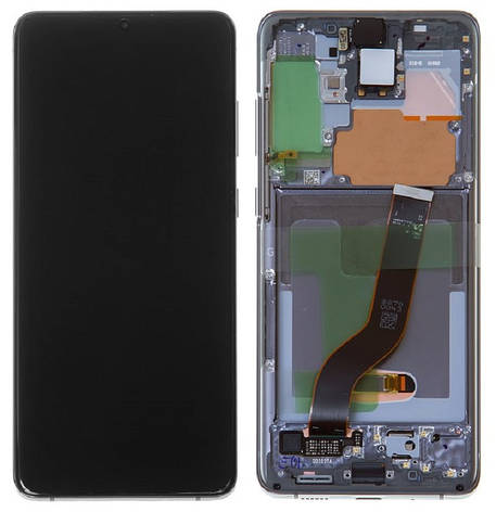 Дисплей Samsung Galaxy S20 Plus G985, S20 Plus 5G G986 с тачскрином и рамкой, оригинал 100% Service Pack, Grey, фото 2