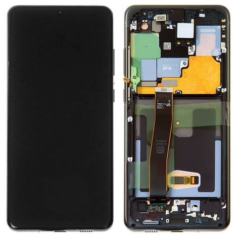 Дисплей Samsung Galaxy S20 Ultra G988 с тачскрином и рамкой, оригинал 100% Service Pack, Black, фото 2