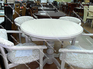 Круглий кухонний стіл колір пірті К-3 GOOD WOOD Руськополянський Меблевий Комбінат Явір, фото 2