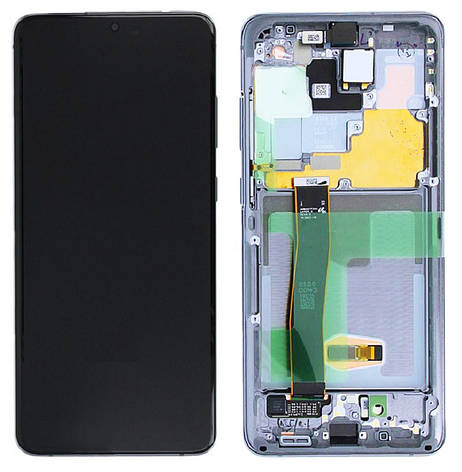 Дисплей Samsung Galaxy S20 Ultra G988 с тачскрином и рамкой, оригинал 100% Service Pack, White, фото 2