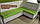 Елітний кухонний куточок замша Бельгія Апекс текстиль, фото 2