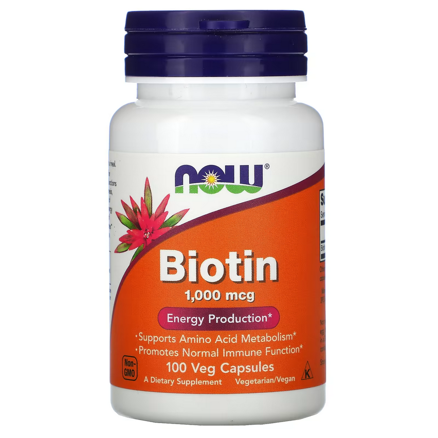 NOW - Biotin 1000mcg (100 caps) / Биотин с витамином С