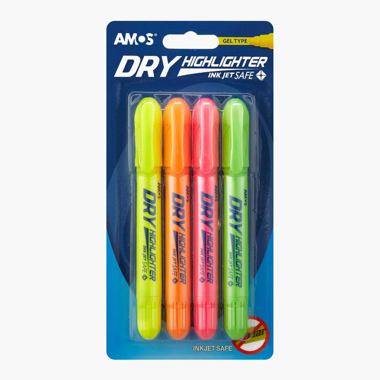 Набір маркерів текстових гелевих Amos Dry Highlighter