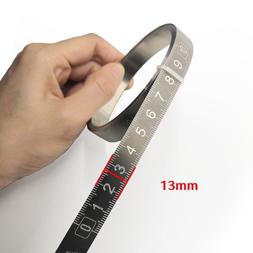 Лінійка з метричною шкалою самоклейна 2 метри, неіржавка сталь, фото 1