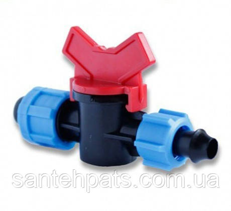 Кран крапельний полив із підтискною гайкою SL004, фото 1