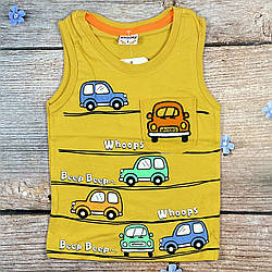 Майка з машинками для малюка Розміри: 1,2,3,4 роки (03247-4)