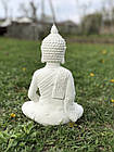 Садова фігура, статуетка білий Будда для декору, ручної роботи 31 см, фото 2