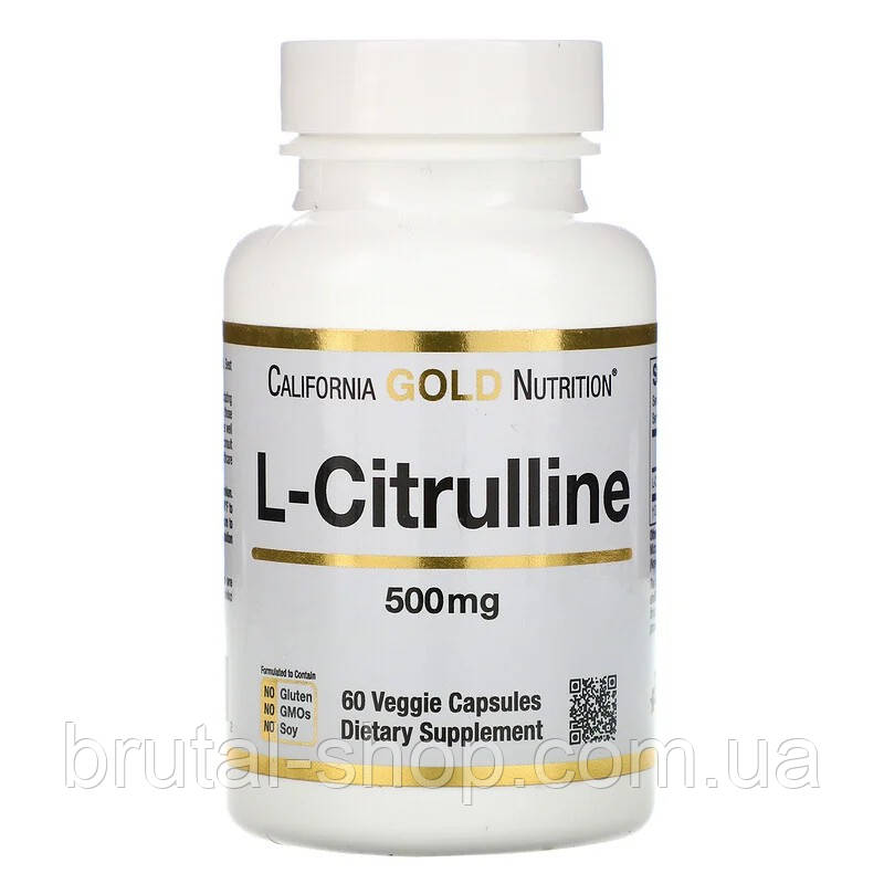 California Gold Nutrition L-Citrulline, 500 mg, 60 Veggie Capsules