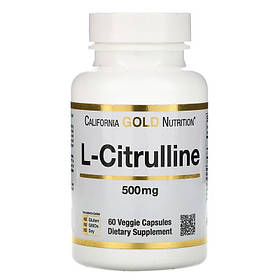 California Gold Nutrition L-Citrulline, 500 mg, 60 Veggie Capsules