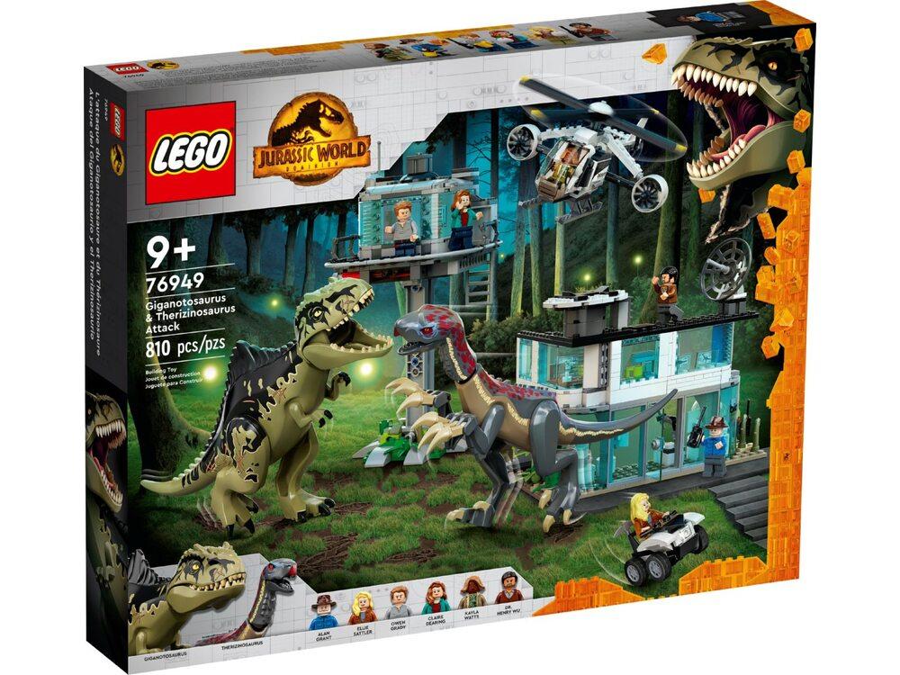 LEGO Jurassic World Атака гіганотозавра та теризинозавра 810 деталей (76949)