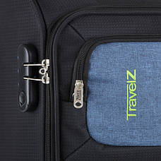 Валіза TravelZ Triple Pocket (S) Black, фото 5