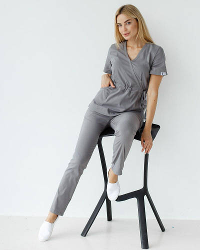 Купить Медицинский костюм женский Рио серый, цена 1150 ₴ — Prom.ua (ID ...