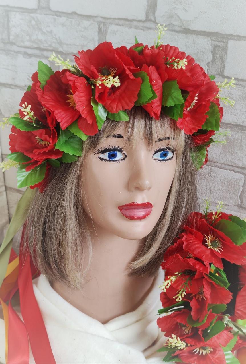 Вінок дитячий (дорослий) з маків середніх, фото 1