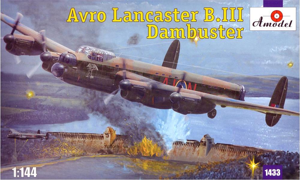 Пластикова модель 1/144 A-model 1433 британський бомбардувальник Avro Lancaster B.III Dambuster, фото 1