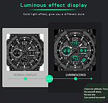 Якісний чоловічий бюджетний наручний годинник sanda Армійський і тактичні чорні, фото 4