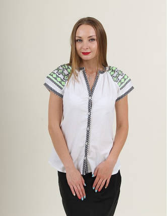 Вишиванка жіноча Зіронька біла з чорним, фото 2