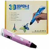 3D-ручка Smart Pro 3D Pen з РК-дисплеєм + ПОДАРУНОК 200 м пластику + Штафарети Рожевий, фото 3