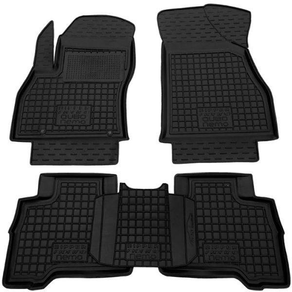 Резинові килимки в салон Fiat Qubo Fiorino 08-, фото 1