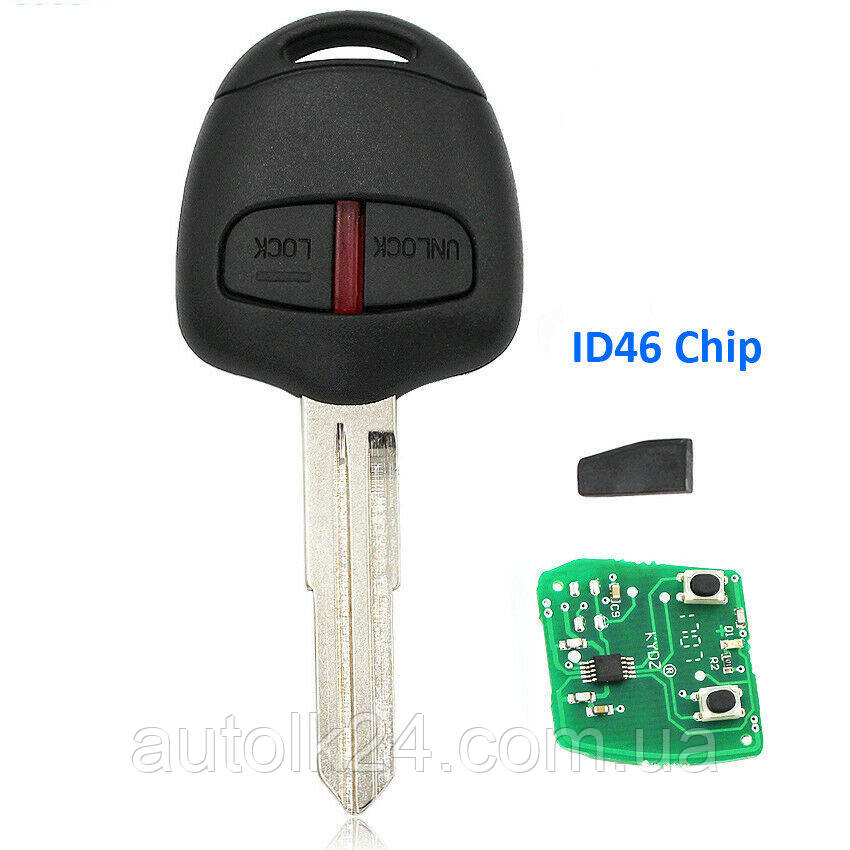 Ключ Mitsubishi 2 кнопки Chip ID46 433Mhz
