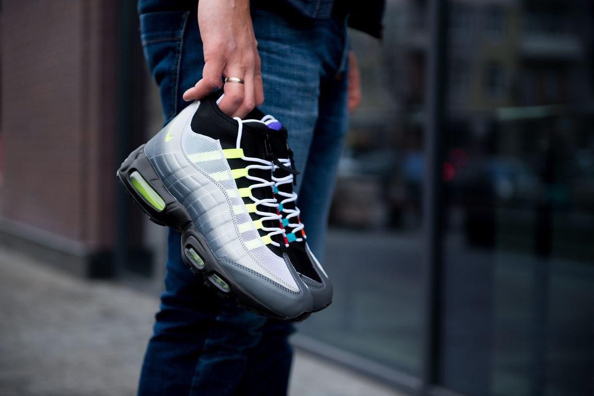 Кросівки чоловічі сірі Nike Air Max 95 Sneakerboot Greedy Edition (02068)