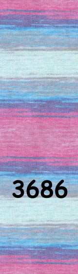 Нитки пряжа для в'язання бавовняна BELLA BATIK Белла Батик від ALIZE Алізе № 3686