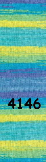 Нитки пряжа для в'язання бавовняна BELLA BATIK Белла Батик від ALIZE Алізе № 4146