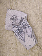 Конверт на выписку с кружевом, плюшевый конверт-одеяло для новорожденного, детский плед